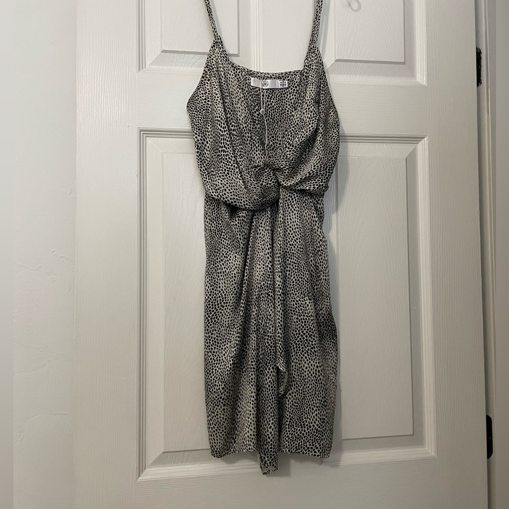 Leopard print slip cami dress